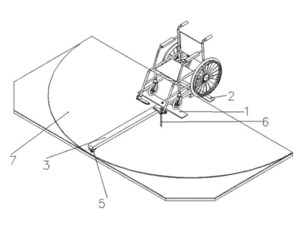 轮椅车最小回旋半径测试台